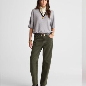 Madewell Darted Barrel-Leg Jeans